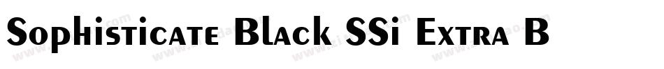 Sophisticate Black SSi Extra Bold字体转换